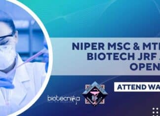NIPER Biotech JRF Post