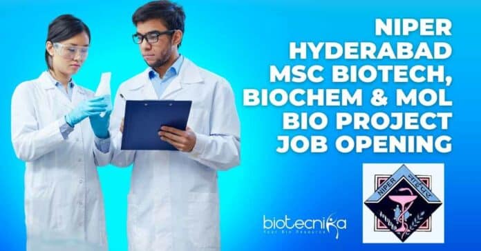 NIPER Project Job Opening