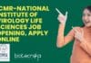 ICMR-National Institute of Virology Life Sciences Job Opening, Apply Online NIV Pune Job Vacancy