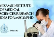 NIZAM’S Institute of Medical Sciences Research Jobs For MSc & PhD NIZAM'S Jobs