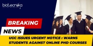 UGC Notice for PhD