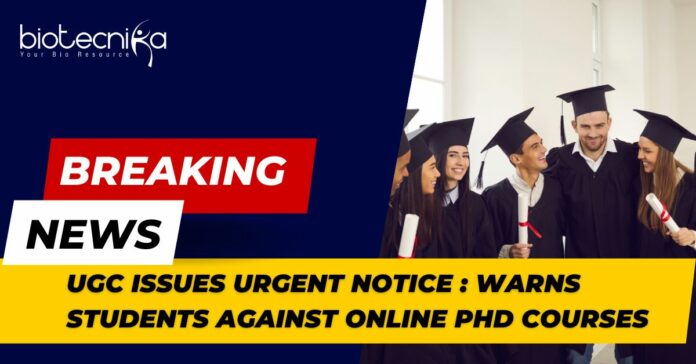 UGC Notice for PhD