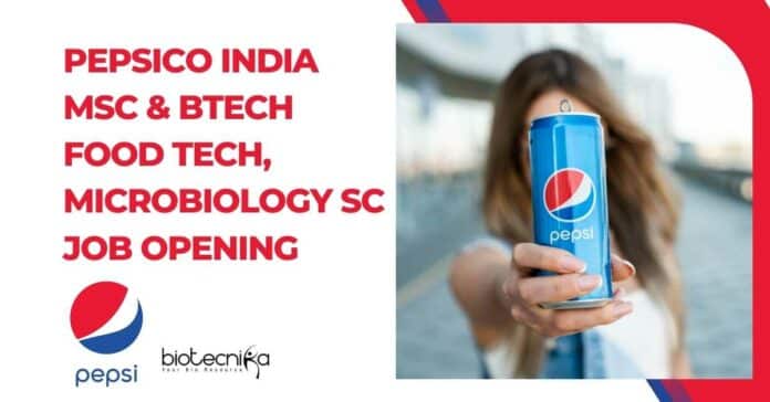 Pepsico QC Job Opening