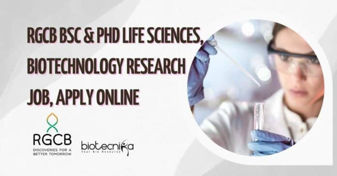 RGCB BSc Jobs
