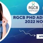 RGCB PhD Admissions 2022