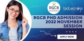 RGCB PhD Admissions 2022