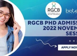 RGCB PhD Admissions 2022