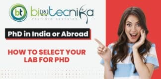Lab for PhD in India or Abroad