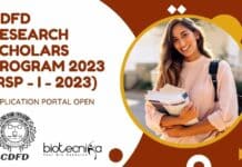 CDFD Research Scholars Program 2023 (RSP – I – 2023), Apply Online Research Scholars Program CDFD