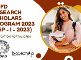 Research Scholars Program CDFD