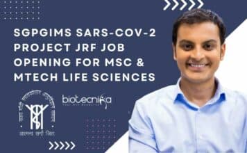 SGPGIMS Project JRF Opening