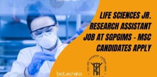 SGPGIMS Research Assistant Job