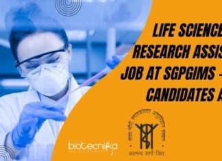 SGPGIMS Research Assistant Job