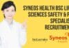 Syneos Health BSc Life Sciences Safety & PV Specialist Recruitment Syneos BSc Job Opening