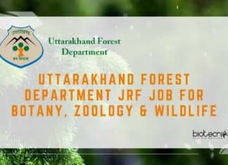 Uttarakhand Forest Department JRF