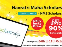 Navratri Mahotsav Scholarships 2022 - 7 Days of Exclusive Biotecnika Bonanza
