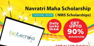 Navratri Mahotsav Scholarships 2022 - 7 Days of Exclusive Biotecnika Bonanza