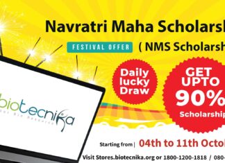 Navratri Mahotsav Scholarships 2022 - 7 Days of Exclusive Biotecnika Bonanza