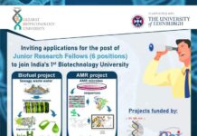 Six JRF Vacancies For 2 Projects at Gujarat Biotechnology University (GBU) Gujarat Biotechnology University Vacancies 2022 For Biotech, Biochem, Microbiology