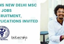 AIIMS New Delhi MSc SRF Jobs Recruitment, Applications Invited AIIMS Delhi SRF