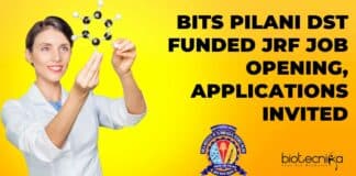 BITS Pilani DST Funded JRF