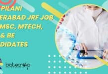 BITS Pilani Hyderabad JRF 2022