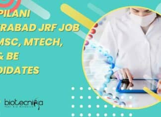 BITS Pilani Hyderabad JRF 2022