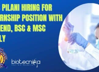 BITS Pilani Internship Position