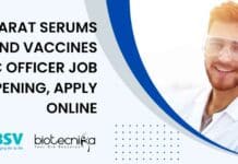 Bharat Serums and Vaccines QC Officer Job Opening, Apply Online BSV Microbiology QC Officer Job
