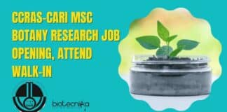 CCRAS-CARI MSc Botany Research