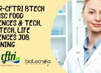 CFTRI BTech Job 2022