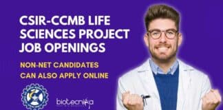 CSIR-CCMB Life Sciences Openings