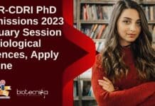 CSIR-CDRI PhD Admissions 2023 January Session In Biological Sciences, Apply Online CSIR-CDRI PhD Admission 2023