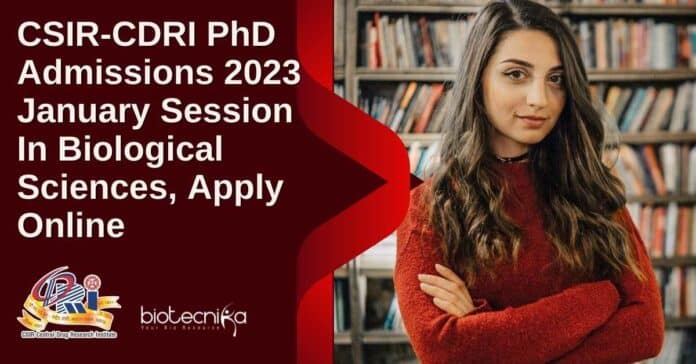 CSIR-CDRI PhD Admission 2023