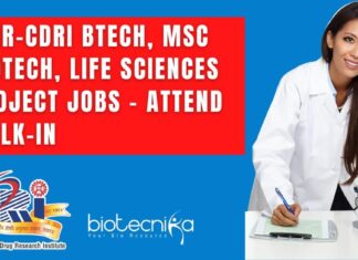 CSIR-CDRI Project Jobs 2022