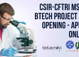 CSIR-CFTRI Project Post
