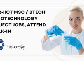 CSIR-IICT BTech Biotech Project Job