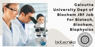Calcutta University JRF Opening
