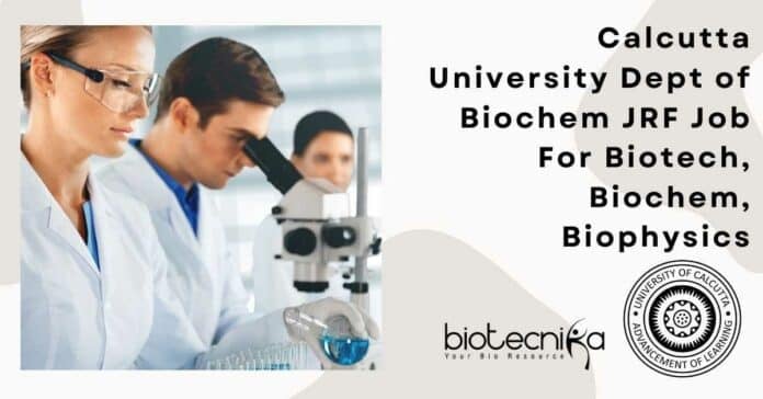 Calcutta University JRF Opening