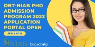 DBT-NIAB PhD Admission Program