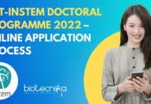 DBT-inStem Doctoral Programme 2022 – Online Application Process DBT-inStem Doctoral Programme 2022