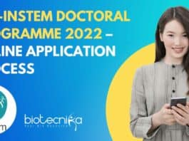 DBT-inStem Doctoral Programme 2022