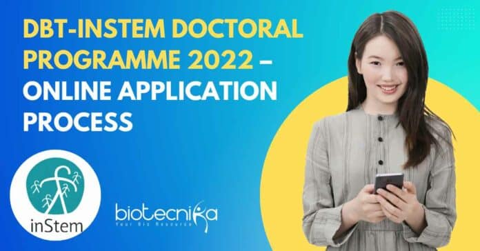 DBT-inStem Doctoral Programme 2022