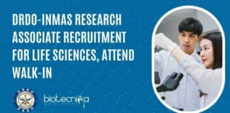 DRDO-INMAS Research Associate Recruitment