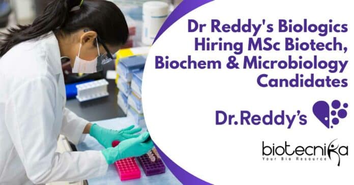 Dr Reddy's Biologics Hiring