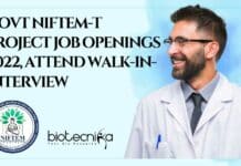 Govt NIFTEM-T Project Job Openings 2022, Attend Walk-In-Interview Govt NIFTEM-T Project Job