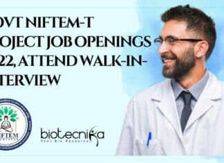 Govt NIFTEM-T Project Job