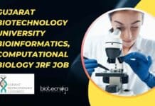 Gujarat Biotechnology University Bioinformatics, Computational Biology JRF Job Gujarat Biotechnology University Bioinformatics