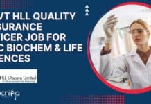 Govt HLL Quality Assurance Officer Job For MSc Biochem & Life Sciences HLL Quality Assurance Job