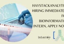 HaystackAnalytics Hiring Immediately For Bioinformatics Intern, Apply Now! HaystackAnalytics Bioinformatics Intern
